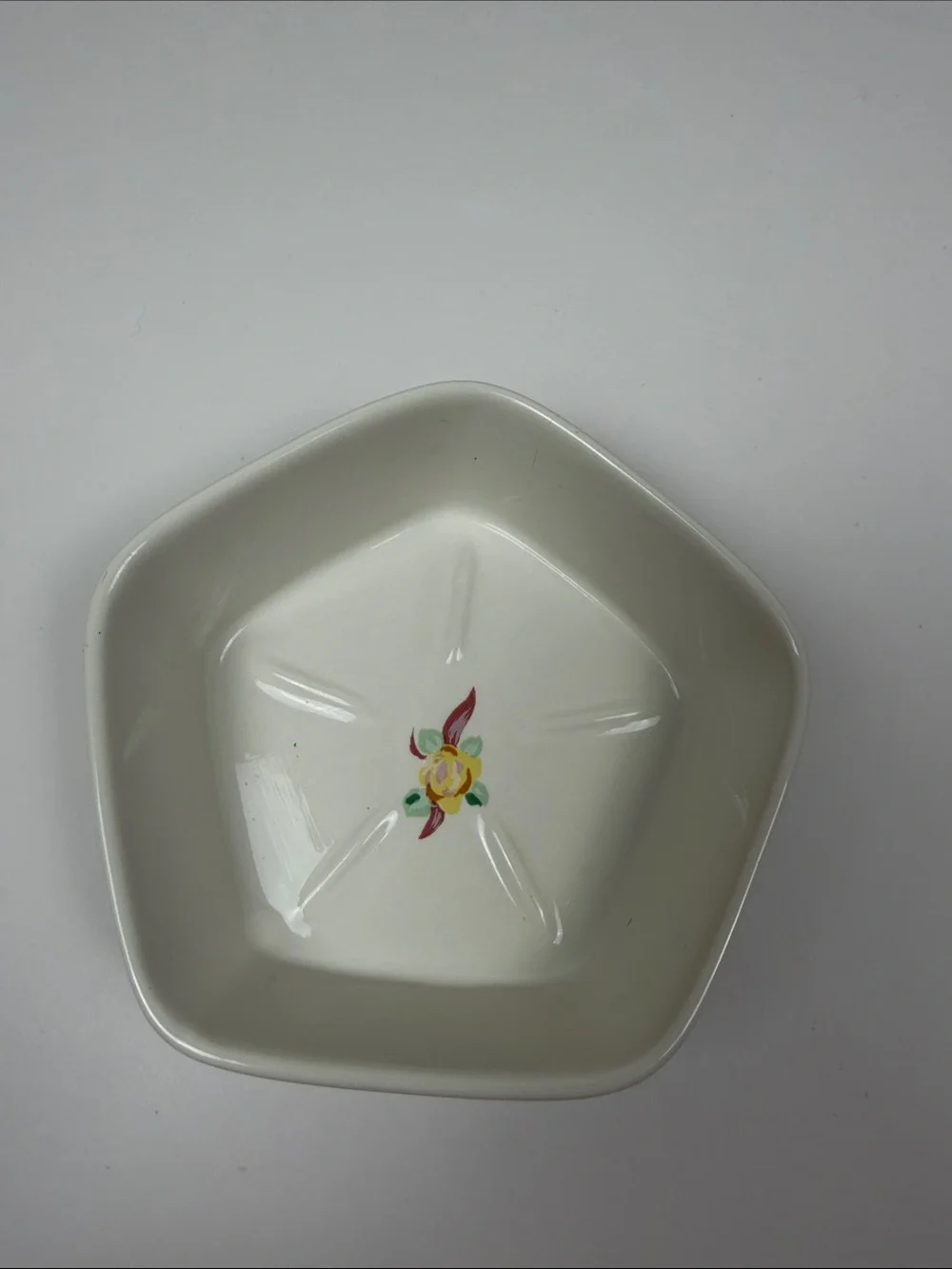 Vintage Croscill Coordinates Japan Floral Ceramic Trinket Dish Bowl Vanity